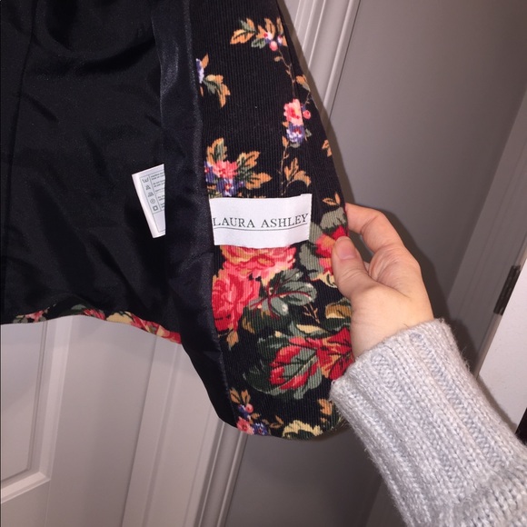 Corduroy texture flowered blazer - Picture 2 of 3